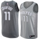 NBA Men Minnesota Timberwolves Grey City #11 CRAWFORD Jersey High Quality Name and Number Print