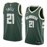 NBA Men Milwaukee Bucks Green #21 SNELL Jersey High Quality Name and Number Print