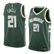 NBA Men Milwaukee Bucks Green #21 SNELL Jersey High Quality Name and Number Print