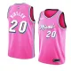 NBA Men Miami Heat Pink City #20 WINSLOW Jersey High Quality Name and Number Print
