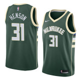 NBA Men Milwaukee Bucks Green #31 HENSON Jersey High Quality Name and Number Print