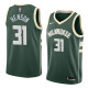NBA Men Milwaukee Bucks Green #31 HENSON Jersey High Quality Name and Number Print