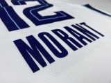 NBA Men Memphis Grizzlies White #12 MORANT Jersey High Quality Name and Number Print