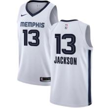 NBA Men Memphis Grizzlies White #13 JACKSON Jersey High Quality Name and Number Print