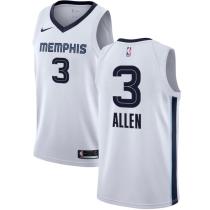 NBA Men Memphis Grizzlies White #3 ALLEN Jersey High Quality Name and Number Print