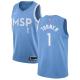 NBA Men Minnesota Timberwolves Light Blue City #1 TURNER Jersey High Quality Name and Number Print