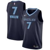 NBA Men Memphis Grizzlies Dark Blue #7 WINSLOW Jersey High Quality Name and Number Print