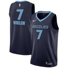 NBA Men Memphis Grizzlies Dark Blue #7 WINSLOW Jersey High Quality Name and Number Print