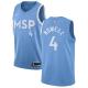 NBA Men Minnesota Timberwolves Light Blue City #4 NOWELL Jersey High Quality Name and Number Print
