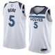 NBA Men Minnesota Timberwolves White #5 DIENG Jersey High Quality Name and Number Print