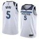 NBA Men Minnesota Timberwolves White #5 DIENG Jersey High Quality Name and Number Print