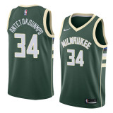 NBA Men Milwaukee Bucks Green #34 ANTETOKOUNMPO Jersey High Quality Name and Number Print