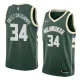 NBA Men Milwaukee Bucks Green #34 ANTETOKOUNMPO Jersey High Quality Name and Number Print