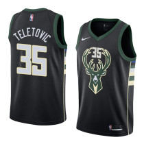 NBA Men Milwaukee Bucks Black #35 TELETOVIC Jersey High Quality Name and Number Print