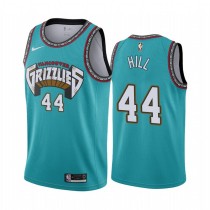 NBA Men Memphis Grizzlies Retro Green #44 HILL Jersey High Quality Name and Number Print