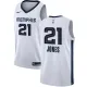 NBA Men Memphis Grizzlies White #21 JONES Jersey High Quality Name and Number Print