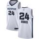 NBA Men Memphis Grizzlies White #24 BROOKS Jersey High Quality Name and Number Print