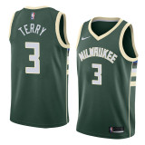 NBA Men Milwaukee Bucks Green #3 TERRY Jersey High Quality Name and Number Print