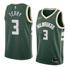 NBA Men Milwaukee Bucks Green #3 TERRY Jersey High Quality Name and Number Print