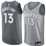 NBA Men Minnesota Timberwolves Grey City #13 GEORGES-HUNT Jersey High Quality Name and Number Print
