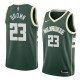 NBA Men Milwaukee Bucks Green #23 BROWN Jersey High Quality Name and Number Print
