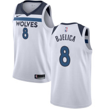 NBA Men Minnesota Timberwolves White #8 BJELICA Jersey High Quality Name and Number Print