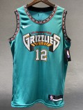 NBA Men Memphis Grizzlies Retro Green #12 MORANT Jersey High Quality Name and Number Print