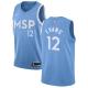 NBA Men Minnesota Timberwolves Light Blue City #12 EVANS Jersey High Quality Name and Number Print