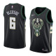 NBA Men Milwaukee Bucks Black #6 BLEDSOE Jersey High Quality Name and Number Print