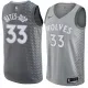 NBA Men Minnesota Timberwolves Grey City #33 BATES-DIOP Jersey High Quality Name and Number Print