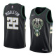 NBA Men Milwaukee Bucks Black #22 MIDDLETON Jersey High Quality Name and Number Print