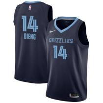 NBA Men Memphis Grizzlies Dark Blue #14 DIENG Jersey High Quality Name and Number Print