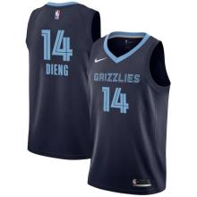 NBA Men Memphis Grizzlies Dark Blue #14 DIENG Jersey High Quality Name and Number Print