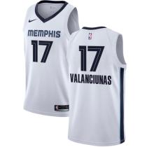 NBA Men Memphis Grizzlies White #17 VALANCIUNAS Jersey High Quality Name and Number Print