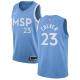 NBA Men Minnesota Timberwolves Light Blue City #23 CULVER Jersey High Quality Name and Number Print