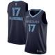 NBA Men Memphis Grizzlies Dark Blue #17 VALANCIUNAS Jersey High Quality Name and Number Print