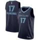 NBA Men Memphis Grizzlies Dark Blue #17 VALANCIUNAS Jersey High Quality Name and Number Print