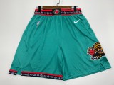 NBA Men Memphis Grizzlies Retro Green Pant  Short High Quality Name and Number Print