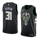 NBA Men Milwaukee Bucks Black #31 HENSON Jersey High Quality Name and Number Print