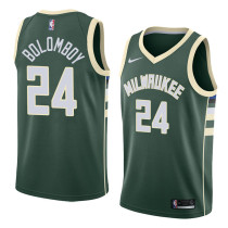NBA Men Milwaukee Bucks Green #24 BOLOMBOY Jersey High Quality Name and Number Print