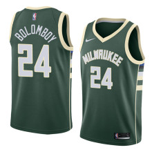 NBA Men Milwaukee Bucks Green #24 BOLOMBOY Jersey High Quality Name and Number Print