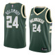 NBA Men Milwaukee Bucks Green #24 BOLOMBOY Jersey High Quality Name and Number Print