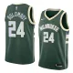 NBA Men Milwaukee Bucks Green #24 BOLOMBOY Jersey High Quality Name and Number Print