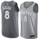 NBA Men Minnesota Timberwolves Grey City #8 BJELICA Jersey High Quality Name and Number Print