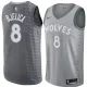 NBA Men Minnesota Timberwolves Grey City #8 BJELICA Jersey High Quality Name and Number Print