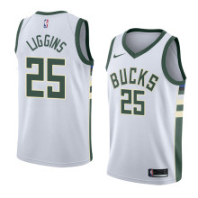 NBA Men Milwaukee Bucks White #25 LIGGINS Jersey High Quality Name and Number Print