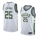 NBA Men Milwaukee Bucks White #25 LIGGINS Jersey High Quality Name and Number Print