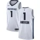 NBA Men Memphis Grizzlies White #1 ANDERSON Jersey High Quality Name and Number Print