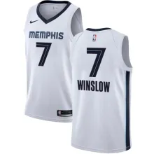 NBA Men Memphis Grizzlies White #7 WINSLOW Jersey High Quality Name and Number Print
