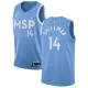 NBA Men Minnesota Timberwolves Light Blue City #14 SPELLMAN Jersey High Quality Name and Number Print